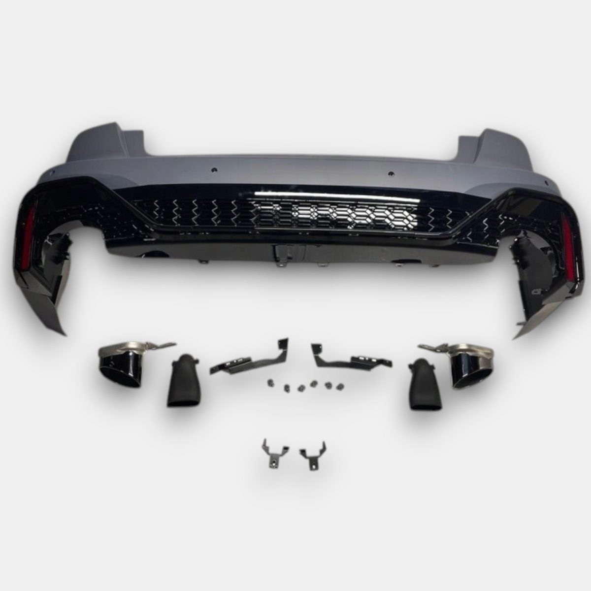 RS6 Rear Bumper for Audi A6 Sedan 2019+ (2) Audi A6 C8 RS6 style rear bumper
