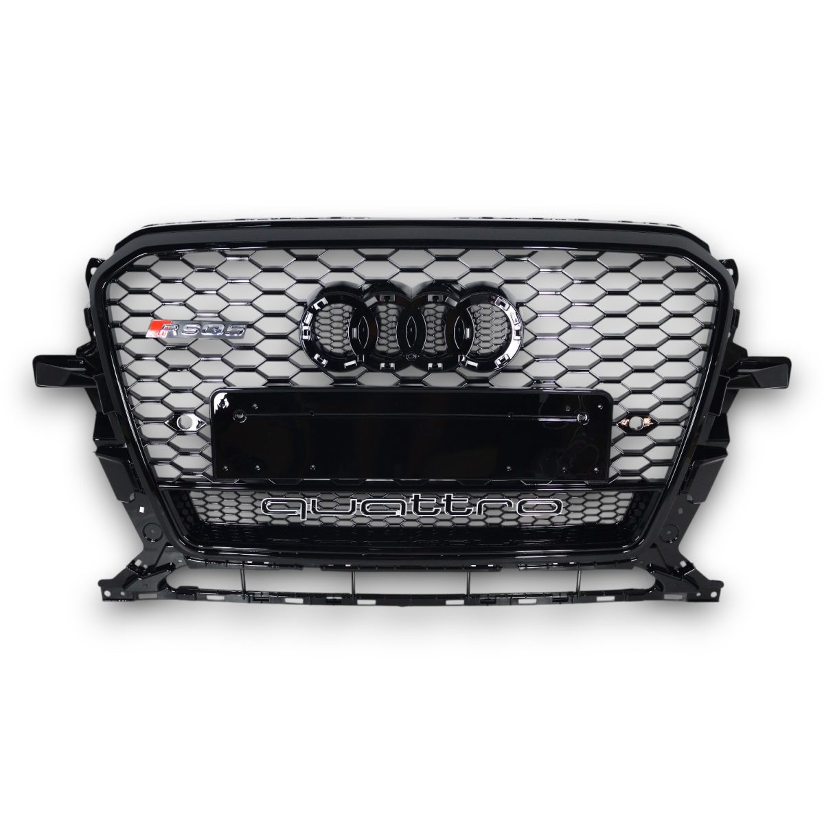 RSQ5 Black QUATTRO Front Radiator Grille for Audi Q5 2012–2016 (1) RSQ5 black grille Audi Q5 2012–2016