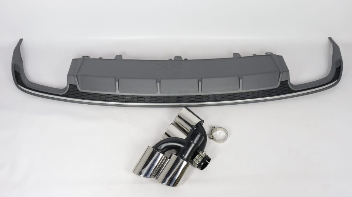 Audi A6 rear diffuser with exhaust tips