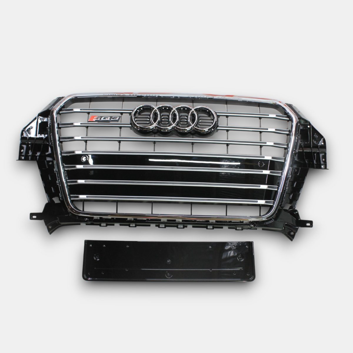 SQ3 Chrome Front Radiator Grille Kit for Audi Q3 2011–2014 (1) SQ3 chrome grille Audi Q3 2011–2014