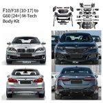 studio composite shot showing before and after front view alongside uninstalled G60 M-Tech cut conversion kit