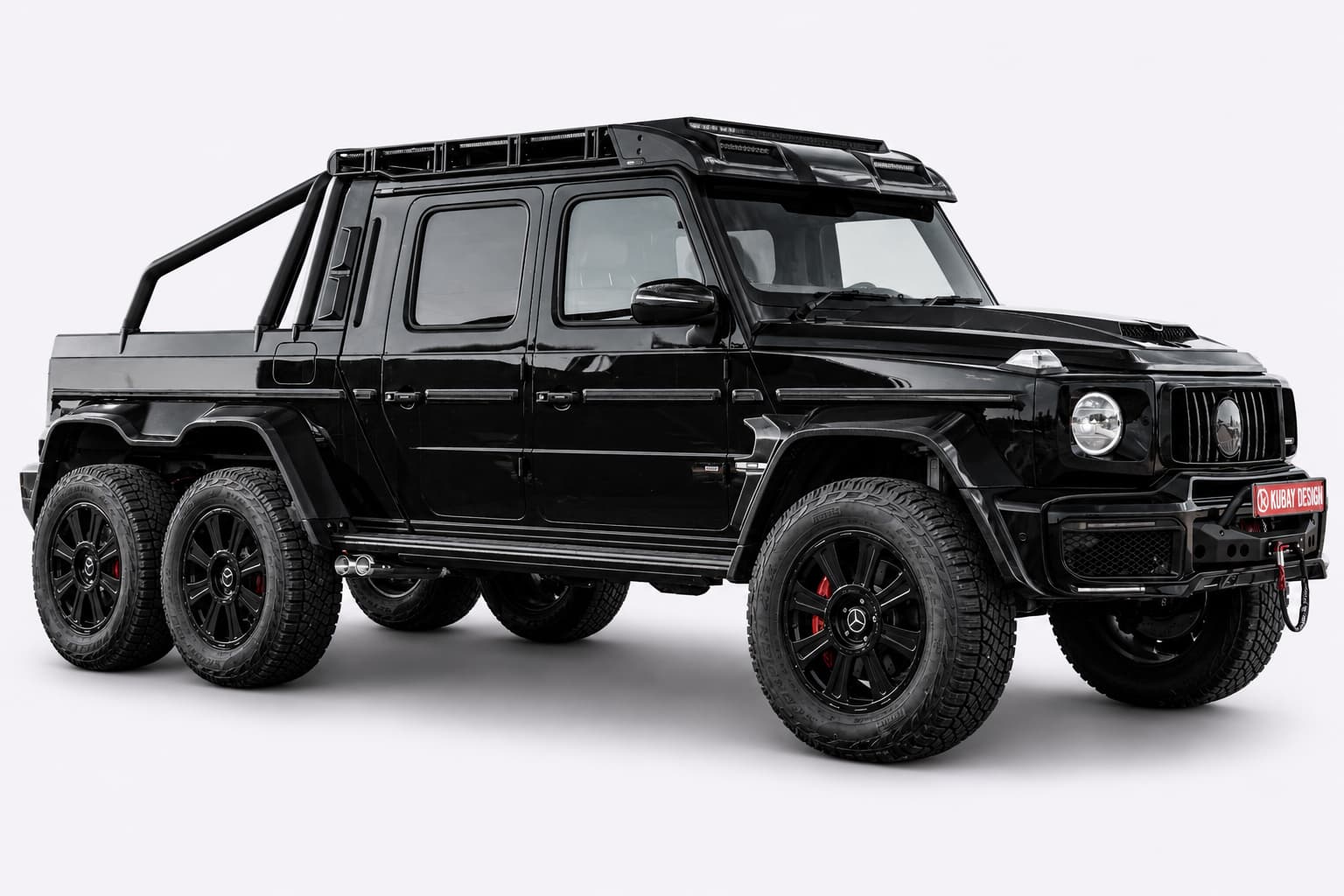 Mercedes-Benz G-Class W463A 6x6 with carbon fiber body kit customization by Kubay Design