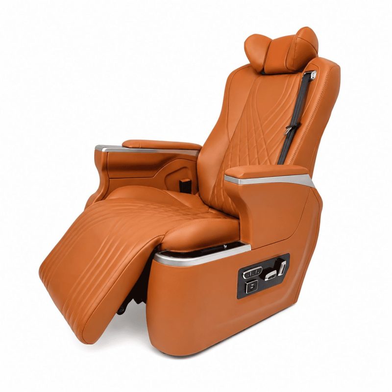 Mercedes V-Class executive armchair with side control panel and perforated leather upholstery