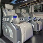 Mercedes V-Class executive seat with touchscreen armrest controls and wireless charging