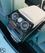 Mercedes V-Class center console with ambient lighting