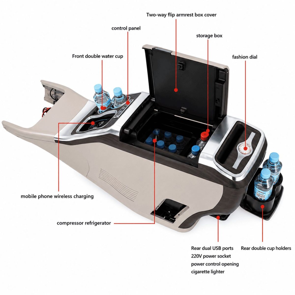 Mercedes V-Class VIP center console with refrigerator