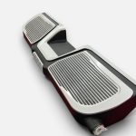 W447 executive foot support console with integrated air vents