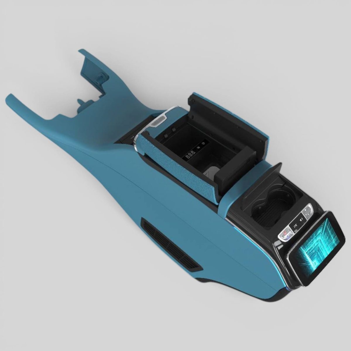 Mercedes V-Class executive center tunnel with digital display