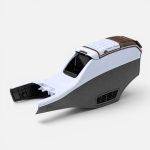 Maybach style center console for Mercedes V-Class W447 with quilted leather