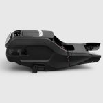 Top view of Mercedes V-Class W447 center console with smart touch display, cup holders, and fridge armrest