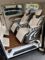 Mercedes V-Class W447 VIP luxury captain seat with reclining leg rest and premium leather upholstery
