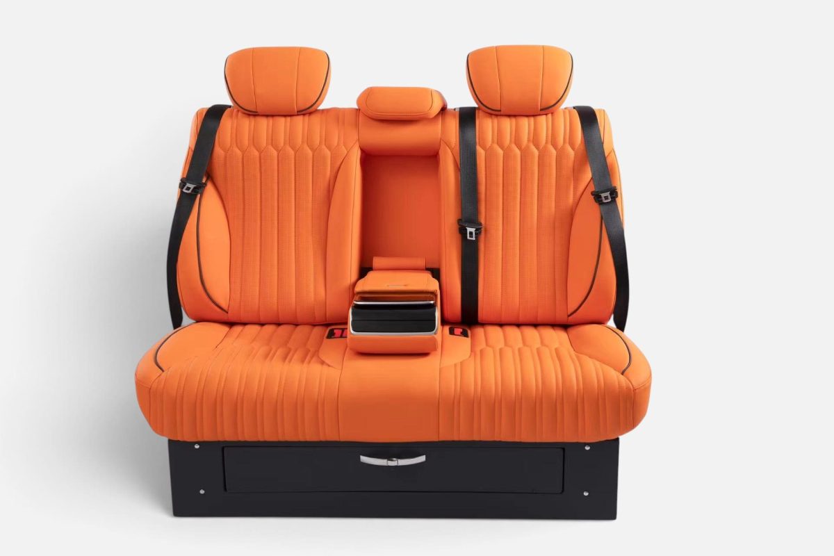 Luxury Amber Executive VIP Rear Sofa Bed Bench for Mercedes Sprinter and V-Class