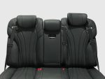 Black Luxury VIP Power Sofa Bed Bench for Mercedes-Benz Sprinter, Vito and V-Class
