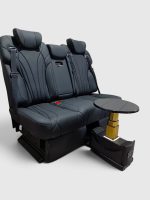 Premium Black 2-Seater Electric VIP Sofa Bed for Mercedes Sprinter, Vito and V-Class