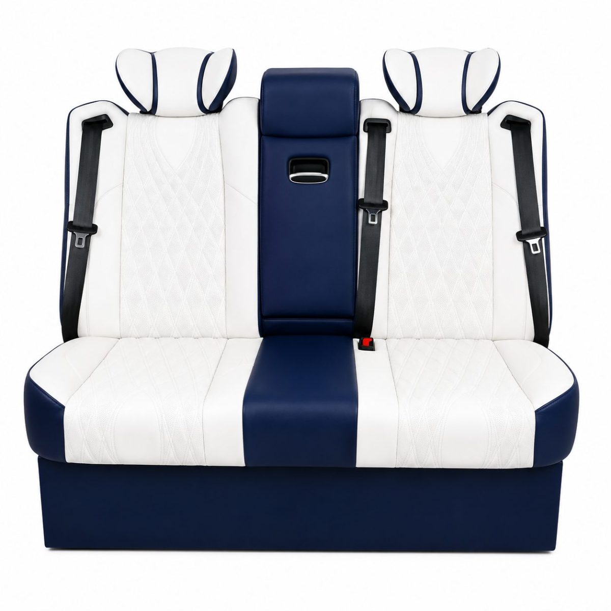 Premium Blue 2-Seater Electric VIP Sofa Bed for Mercedes Sprinter, Vito and V-Class