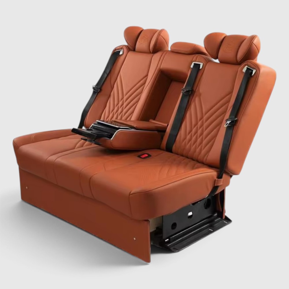 Executive 2-Seater VIP Power Sofa Bed Bench for Mercedes Vito & V-Class W447 (5) Luxury VIP Rear Bench Seat Bed for Mercedes Vito and V-Class W447