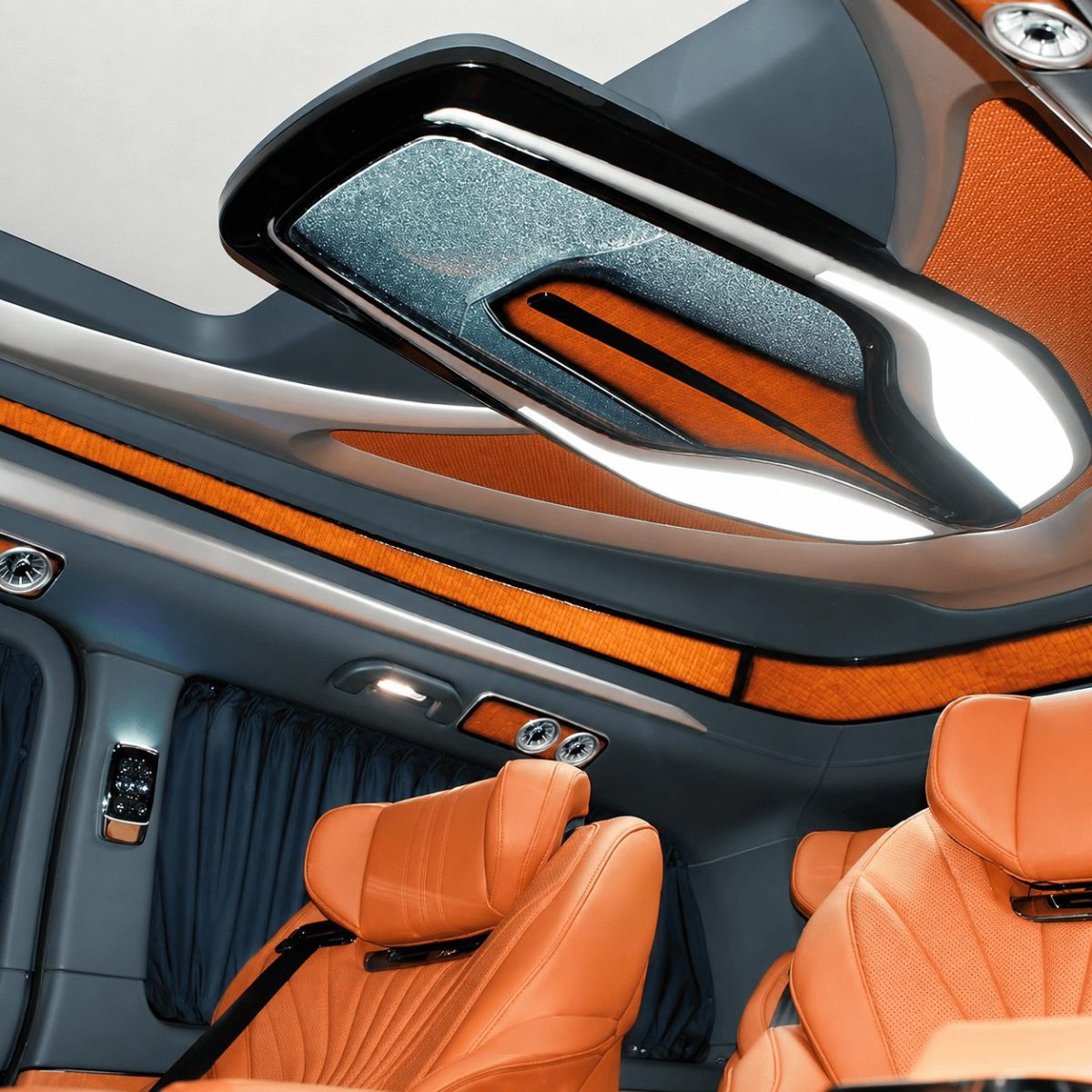 Mercedes V-Class W447 premium roof ceiling panel with LED ambient lights