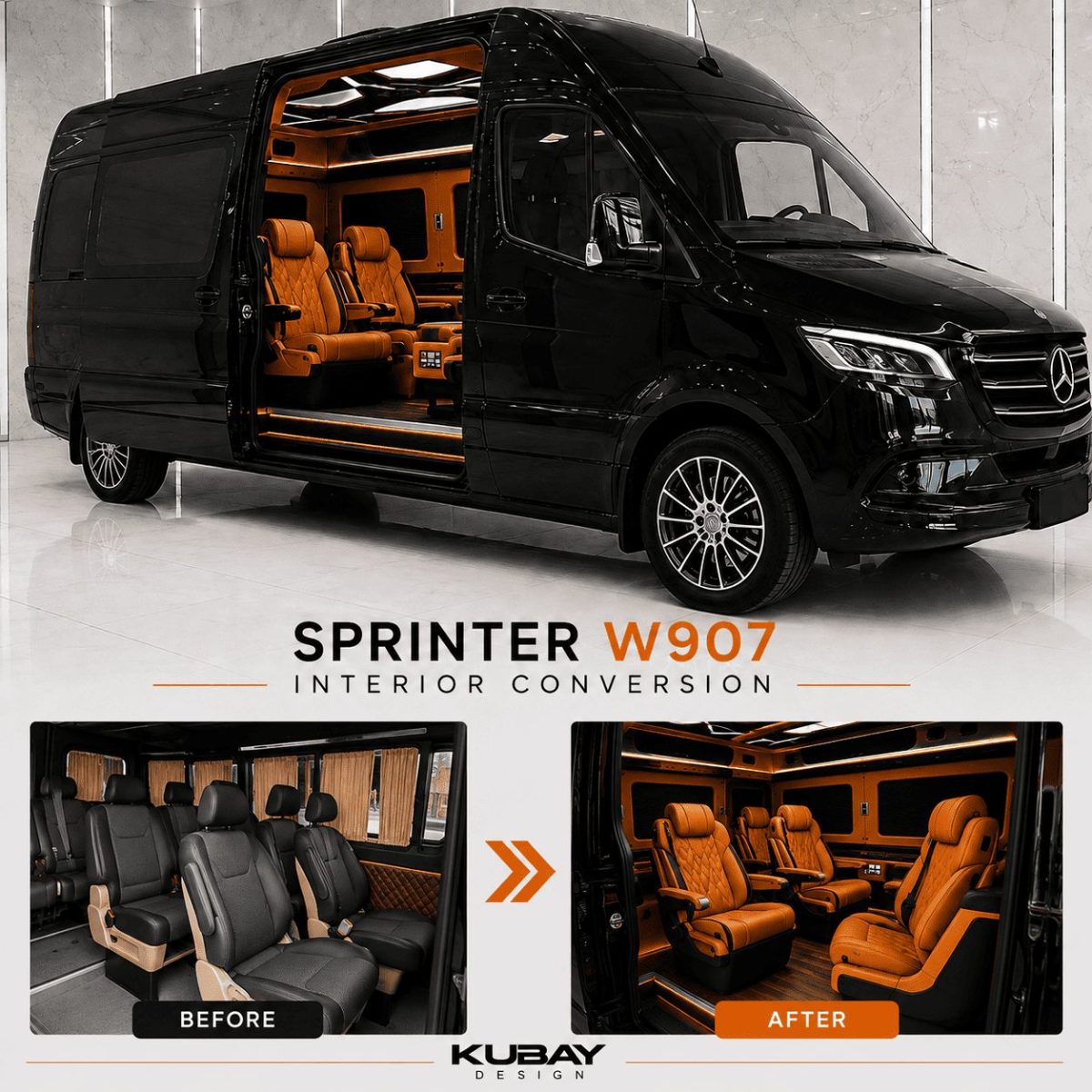 Executive VIP Interior Conversion Kit for Mercedes-Benz Sprinter W907 W910 (1) Executive VIP Interior Conversion Kit for Mercedes-Benz Sprinter W907 W910