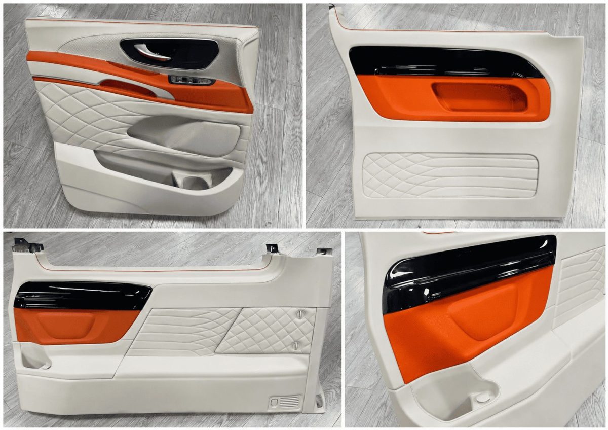 Luxury leather side panels for Mercedes-Benz W447 passenger cabin