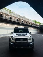Carbon fiber A-pillar trim moldings and windshield frame accents for G-Class W465