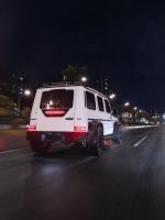 Aggressive carbon fiber rear bumper diffuser with aero fins for Mercedes-Benz G-Class W465