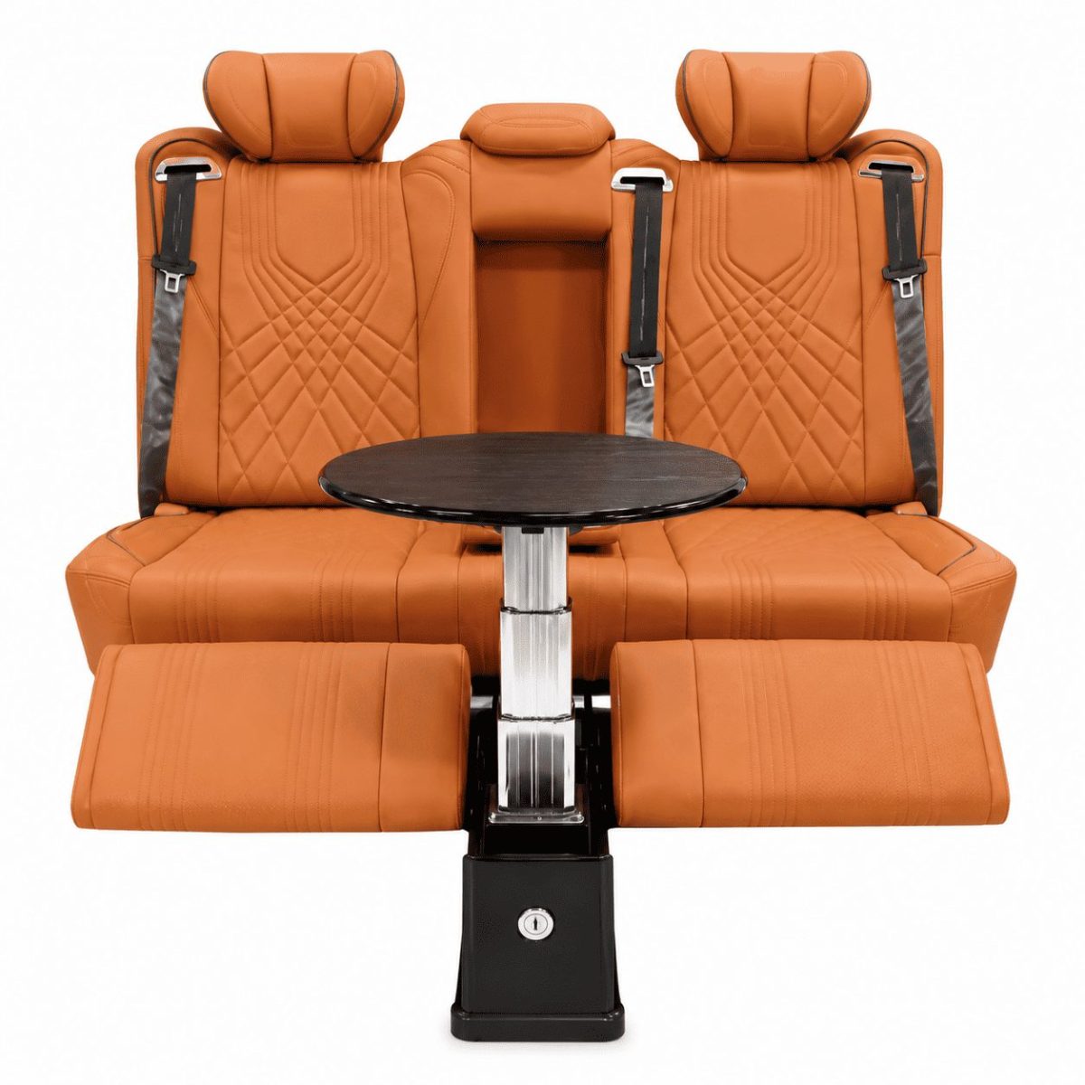 Terracotta VIP Power Sofa Bed Bench with Table for Mercedes Sprinter, Vito and V-Class