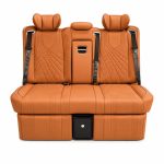 Premium Terracotta Electric VIP Sofa Bed with Table for Mercedes Sprinter, Vito and V-Class