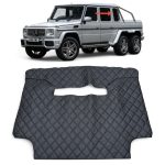 Custom black leather interior trim with diamond stitching for Mercedes G-Class 6×6.