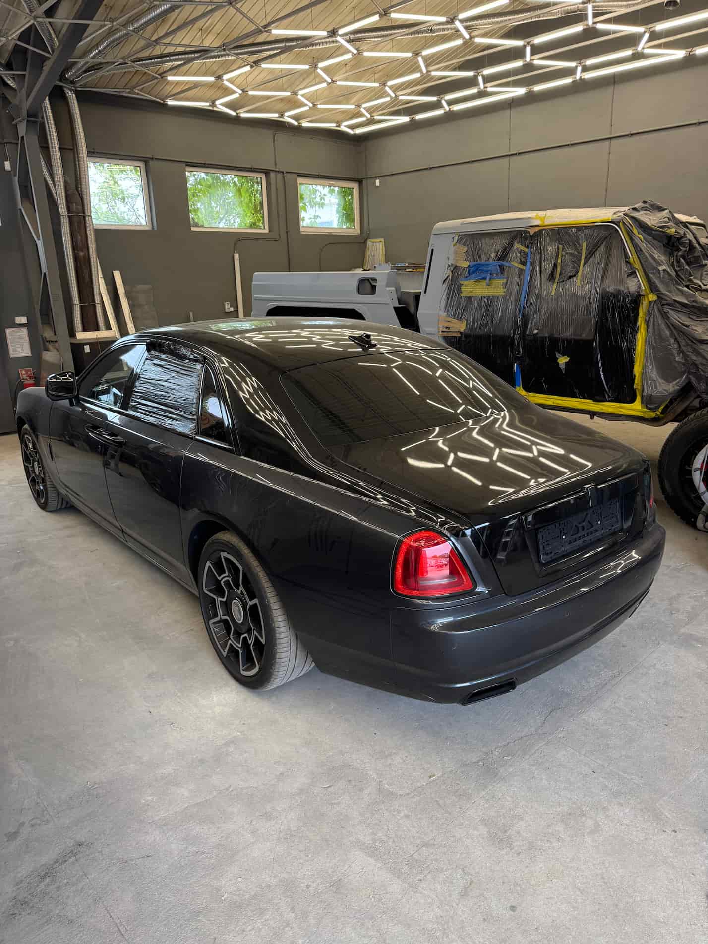 Rolls-Royce Ghost 2010 vandalism damage before restoration by Kubay Design